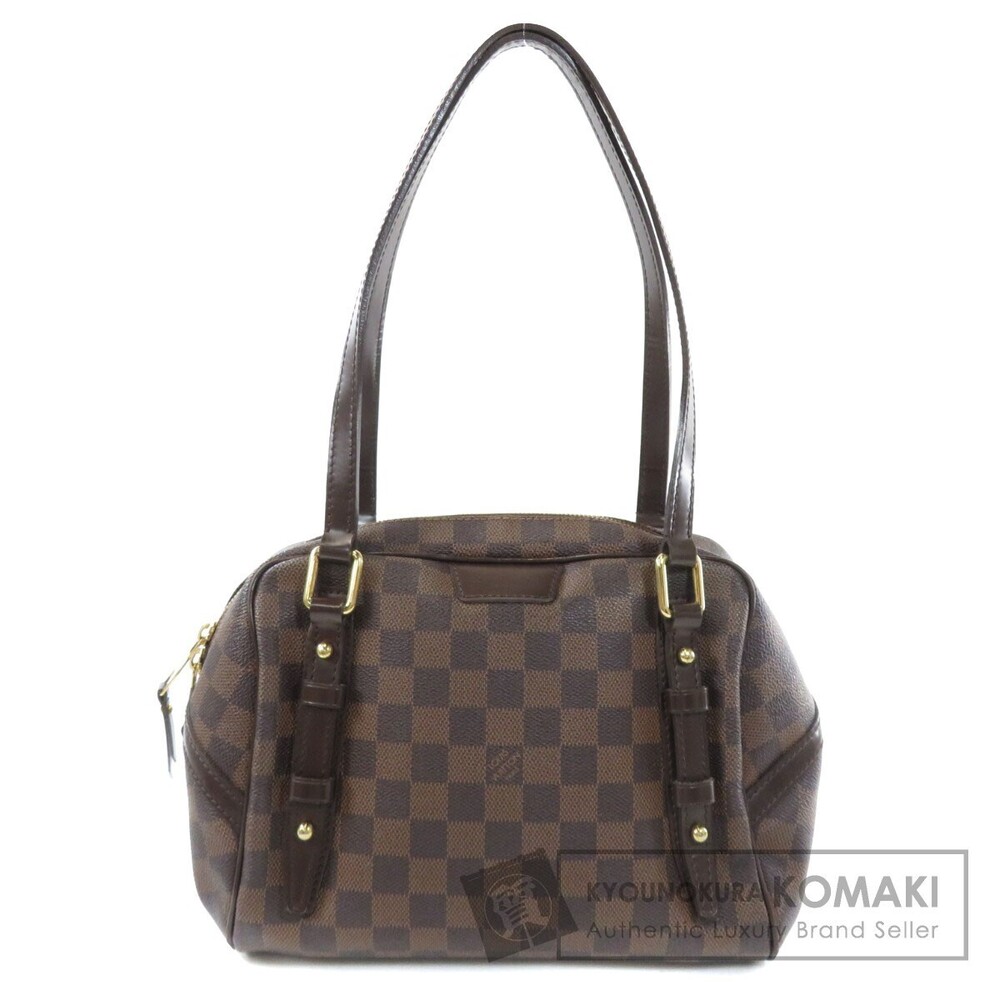 Louis Vuitton Rivington Damier Ebene Brown Tote Bag Canvas